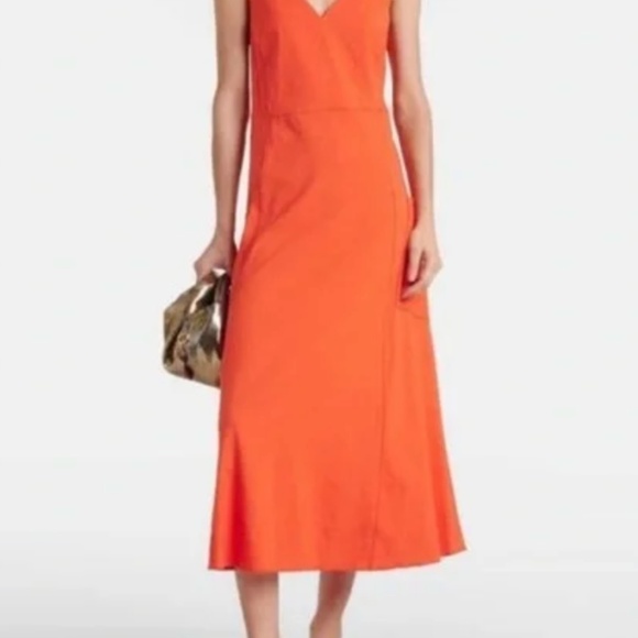 VINCE Relaxed V-Neck Pocketed Dress - Picture 2 of 7